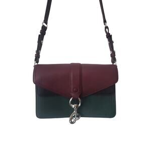 Rebecca Minkoff Hudson Moto Saffiano Leather Crossbody Bag Multicolor Small Size